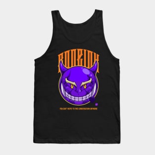 Violet Evil Emoji With Funny Text Smiling Smirking Grinning Tank Top